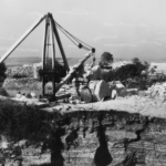 Black and white photo of a quarry in 1930